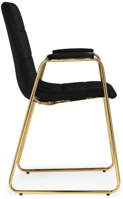 Стул LANA BLACK/KSD-2303C GOLD FRAME+BLACK VELOUR (G062-50) 15544 (от 2-х шт)