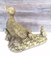 Утка-мама с детьми F1036/2 Н-24 см, L-28 см БРОНЗА