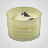 Ароматические свечи из соевого воска с натуральными камнями серый 5.1*7.5 см 00034