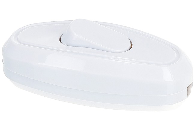 Переключатель для бра 6А 250В (АБС-пластик, белый) А106