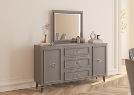 Зеркало (гостинная Виктория) серый ГВК-06/СВК-15 730*35*800