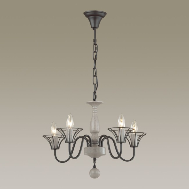 Люстра СОНЕКС 5295/5 LOFTI LN23 серый E14 5*60W 220V LAKE