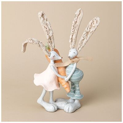 ФИГУРКА ДЕКОРАТИВНАЯ КРОЛИКИ 15.5*8.5*22.5 СМ 125-307