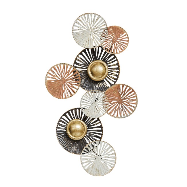 Настенный декор Jassen 359610 белый, розовый, серый, золотой, металл, 38х67 см Настенный декор Jassen 359610 белый, розовый, серый, золотой, металл, 38х67 см