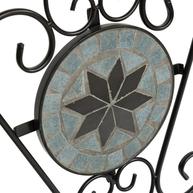 Стул Secret De Maison VICENZA PL08-1070-1-GBRN металл, 36х35х91см, черный/плитка "ASTRA"