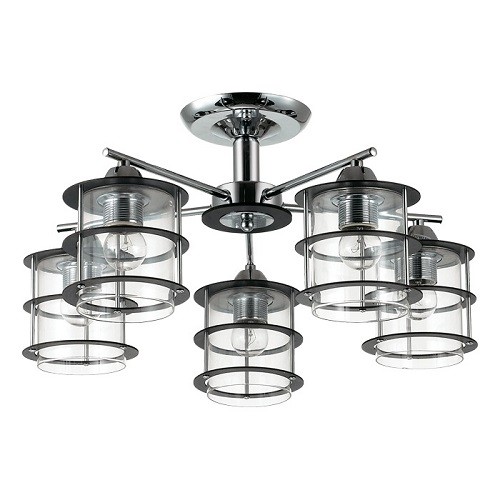 Люстра потолочная 3504/5C COUNTY LN18 221 хром E27 5*60W 220V ROTONDUM