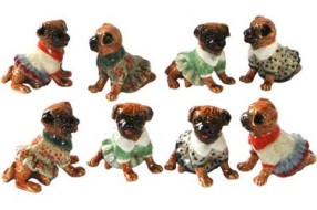 Мопс в одежде 4 см L889