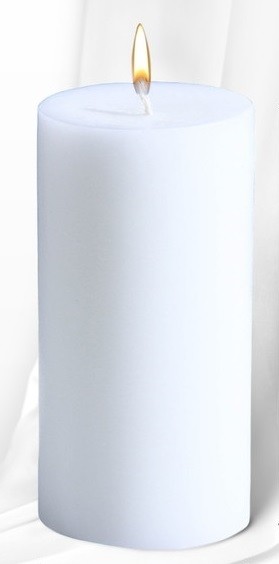 Свеча интерьерная «Столбик», белая, 9 х 4,5 см 7830355