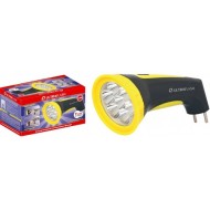 Фонарь LED3807M (фонарь аккум 220В, черный/желтый, 7 LED, 2 режима, SLA, пластик 12868