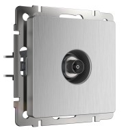 ТВ-розетка оконечная cеребряный рифленый W1183009