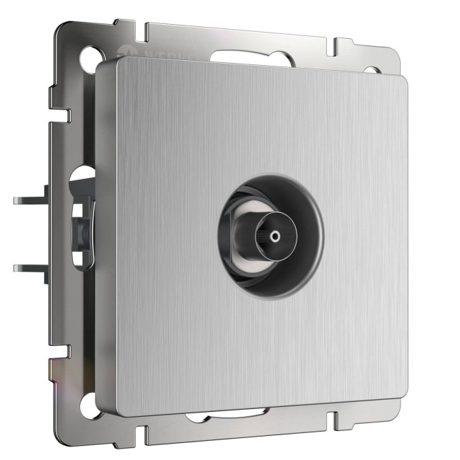 ТВ-розетка оконечная cеребряный рифленый W1183009