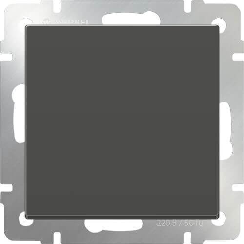 Перекрестный переключатель одноклавишный (серо-коричневый) WL07-SW-1G-C