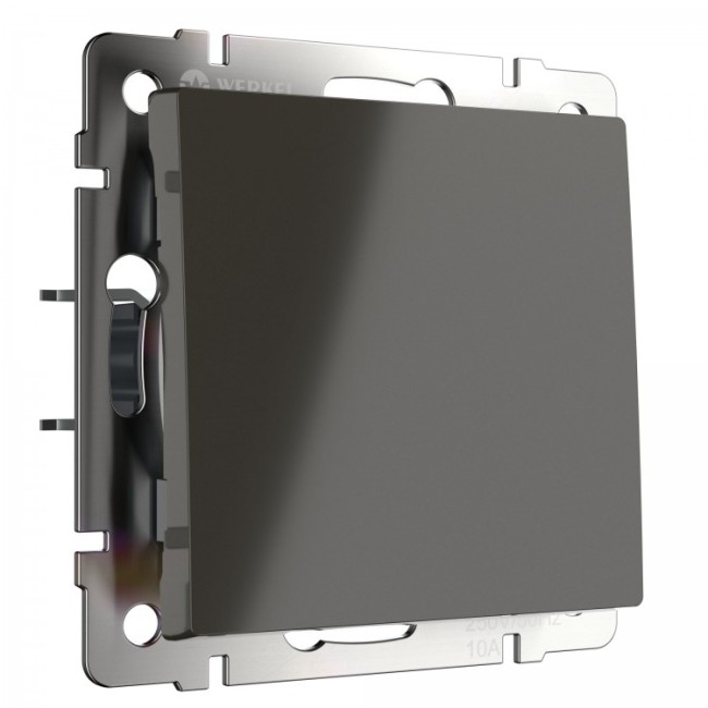 Перекрестный переключатель одноклавишный (серо-коричневый) WL07-SW-1G-C