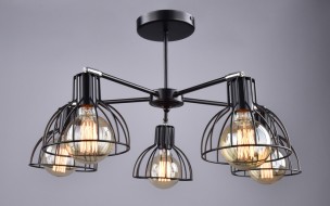 Светильник Нубия РС21077 BK+CR/5C