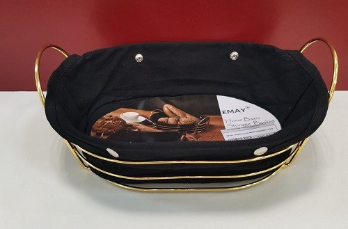 Хлебница на метал.под,овал черный 73-953