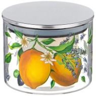 ЕМКОСТЬ ДЛЯ СЫПУЧИХ "ПРОВАНС ЛИМОНЫ" , 520 МЛ БОРОСИЛИКАТНОЕ СТЕКЛО10*8,7 СМ 887-125