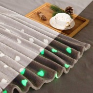 Плед светящийся в темноте Этель Love 7110862 200х220 см, 100% п/э, корал-флис, 220 гр/м2