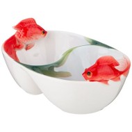 Менажница "ЗОЛОТАЯ РЫБКА" 2х-секционная 17 см 58-116