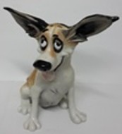 Собачка с косыми глазами с языком (веселые) Н-24см F663 цветная