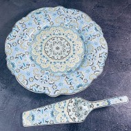 Тортовница 27 см с лопаткой 122-050 Фарфор