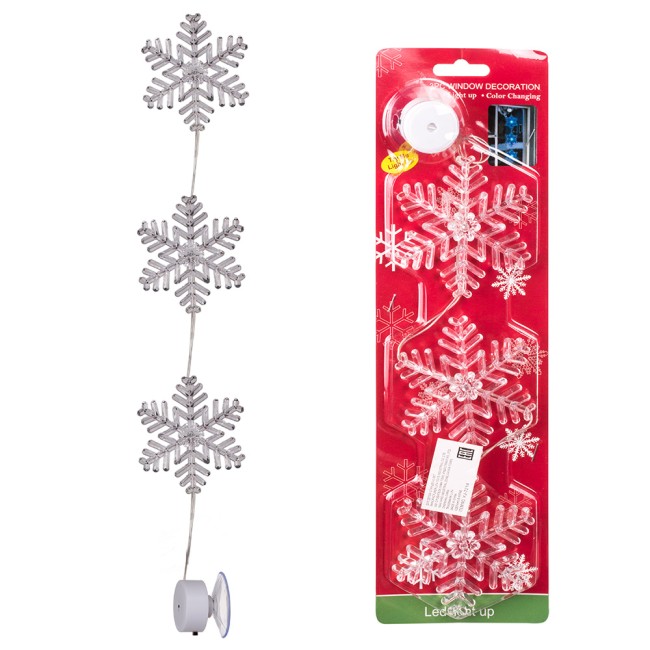 Гирл эл LED Снежинки 40 см (4 вид. в асс.) YJ-7214 67748