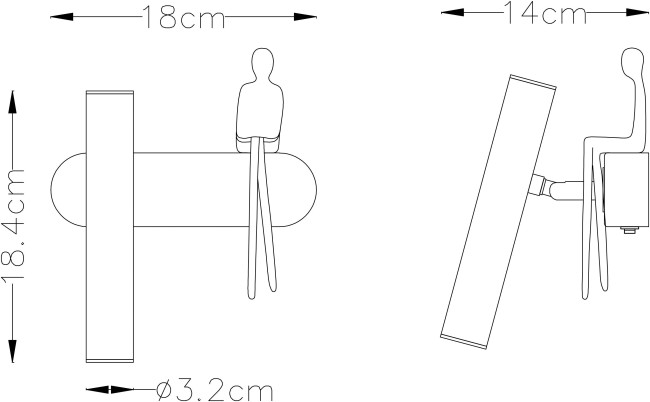 Светильник настенный A2173AP-1PB