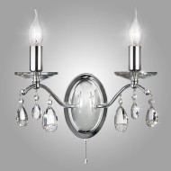 Бра ЕС 10059/2 хром/прозрачный хрусталь