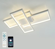 Управляемая светодиодная люстра SVEN 65W 3S-APP-500x360x80-WHITE/WHITE-220-IP20