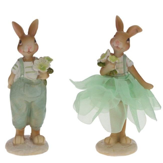 Фигурка декоративная "Заяц" 797840  L6 W3,5 H12 см