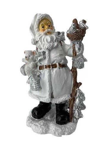 Дед мороз с гнездом птичек  маленький НФ301 Н-27см