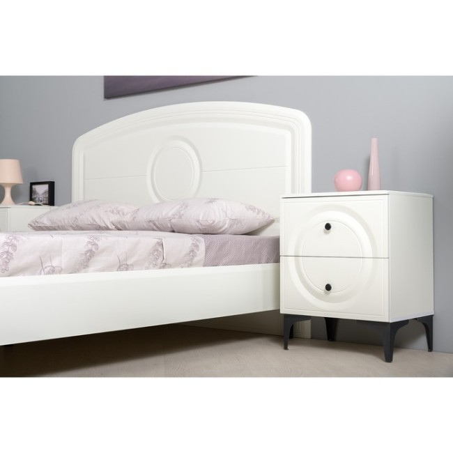 Тумба Валенсия 13.291 (Белый РЕ шагрень, белая шагрень ПВХ) ЦБ-00011023