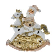 Фигура Дед Мороз на лошади НФ133 Н-25см