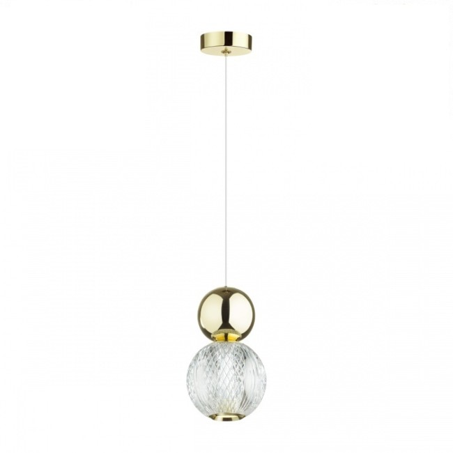 Подвес 5008/7L L-VISION ODL23 419 золотой/прозрачный/металл/акрил LED 7W 4000K 350Лм CRYSTAL