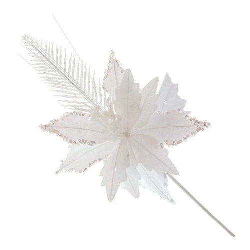 Цветок искусственный "Пуансеттия", L22 W8 H48 см 811509