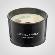 Ароматические свечи из соевого воска с натуральными камнями черный 5.1*7.5 см 00038