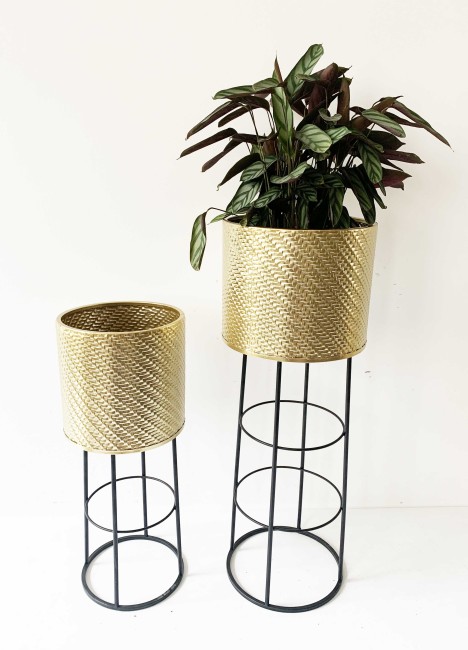 Кашпо напольное на подставке Ливинг 70545  набор 2 шт.