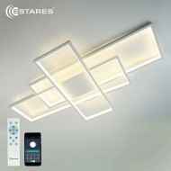 Управляемая светодиодная люстра SVEN 120W 3S-APP-900x500x80-WHITE/WHITE-220-IP20