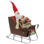 Дед Мороз на санях 722309 L50 W120 H70 см
