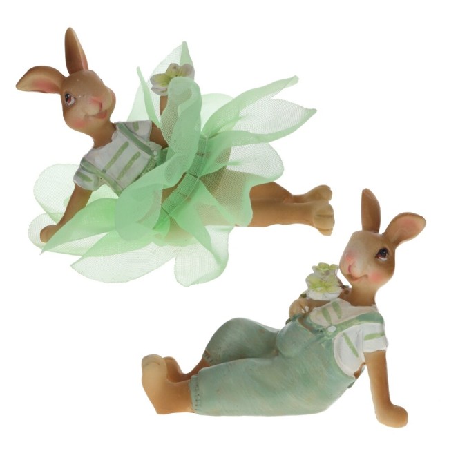 Фигурка декоративная "Заяц" 797842  L10 W3 H6 см