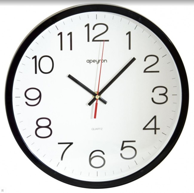 Часы настенные круг d300х40 пластик плавный ход PL1712502