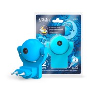 Светильник розеточный GAUSS DIY0033 с фиксированной проекцией и датчиком освещённости 0,5W синий