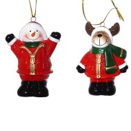 Украшение новогоднее "Снеговик/Олень", L6 W5 H8 см 722424