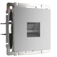 Розетка Ethernet RJ-45 серебряный рифленый W1181009