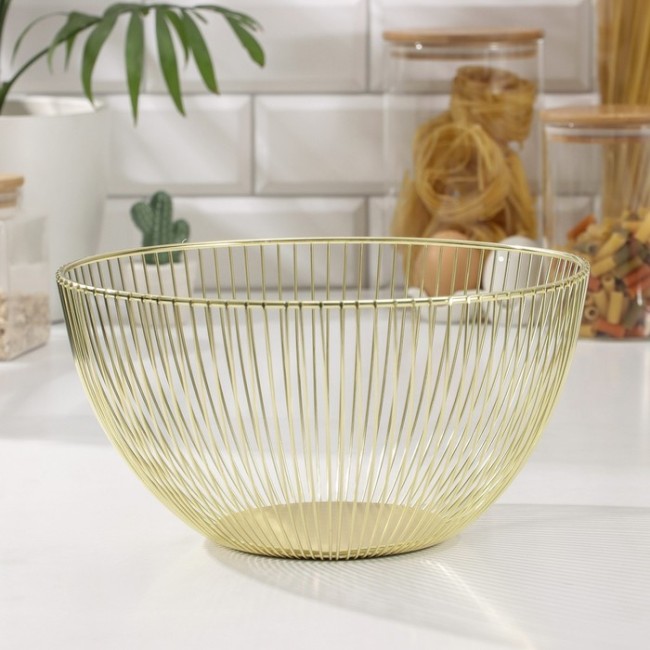 Фруктовница «Империя», 25×25×13,5 см, цвет золотой 7502669 Фруктовница «Империя», 25×25×13,5 см, цвет золотой 7502669