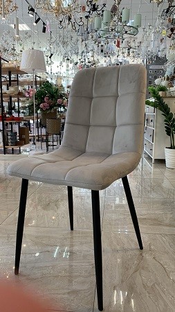 Стул мягкий C919/DC809 МОККО#h13 велюр, каркас металл черный КРУГЛЫЙ 00-00001324 (от 2-х штук)