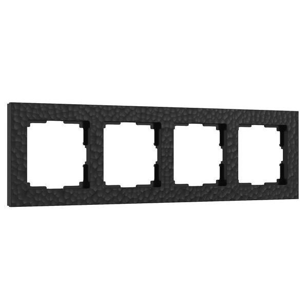 Рамка из пластика на 4 поста Hammer черный W0042408