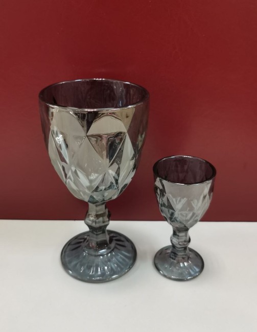 Комплект бокалов и рюмок (300мл+50мл) сер.мет. 72947