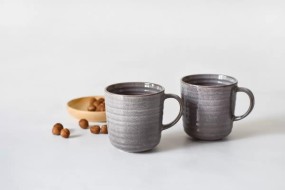 Глиняный набор посуды Stoneware 2 пр. 9,0x9,6x5,0 см Серый 8680943229892