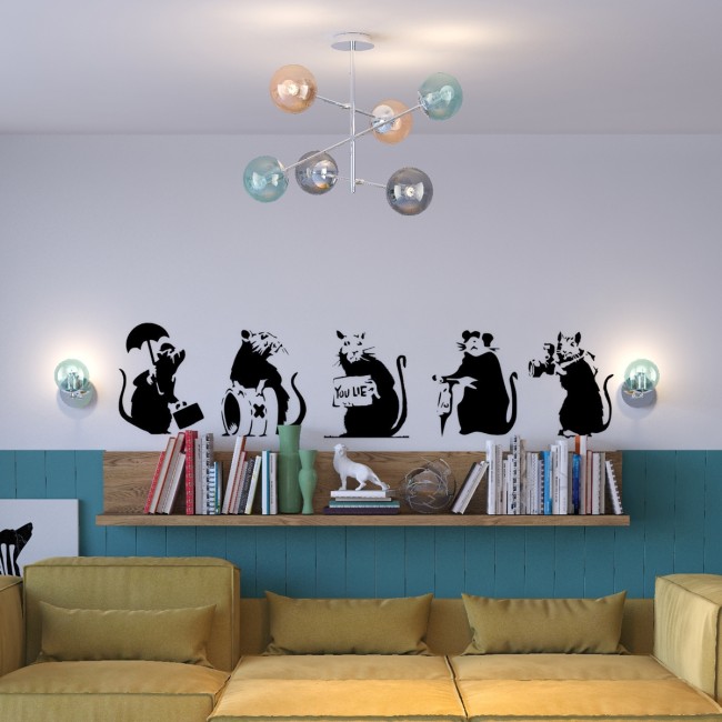 Бра 4454/1WT MODERNI LN20 182 хром, голубой