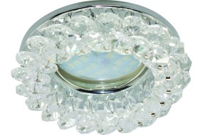 Точечный светильник CD4141 MR16 GU5.3 с хрусталиками прозрачный/хром FW1618EFY